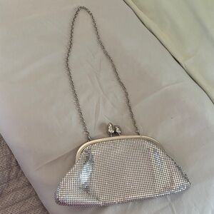 Kate Landry Metallic Silver Clutch